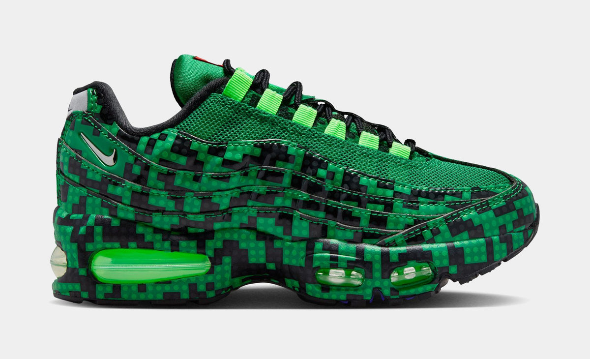 LEGO x Air Max 95 Lucky Green Grade School Lifestyle Shoes (Lucky Green/Metallic Silver/Black/Green Strike/Dark Concord) Free Shipping - sneakers