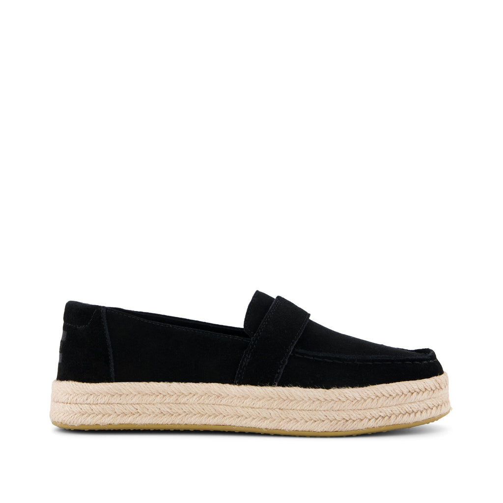 Womens Blakely Loafer Espadrille Black Suede - loafers