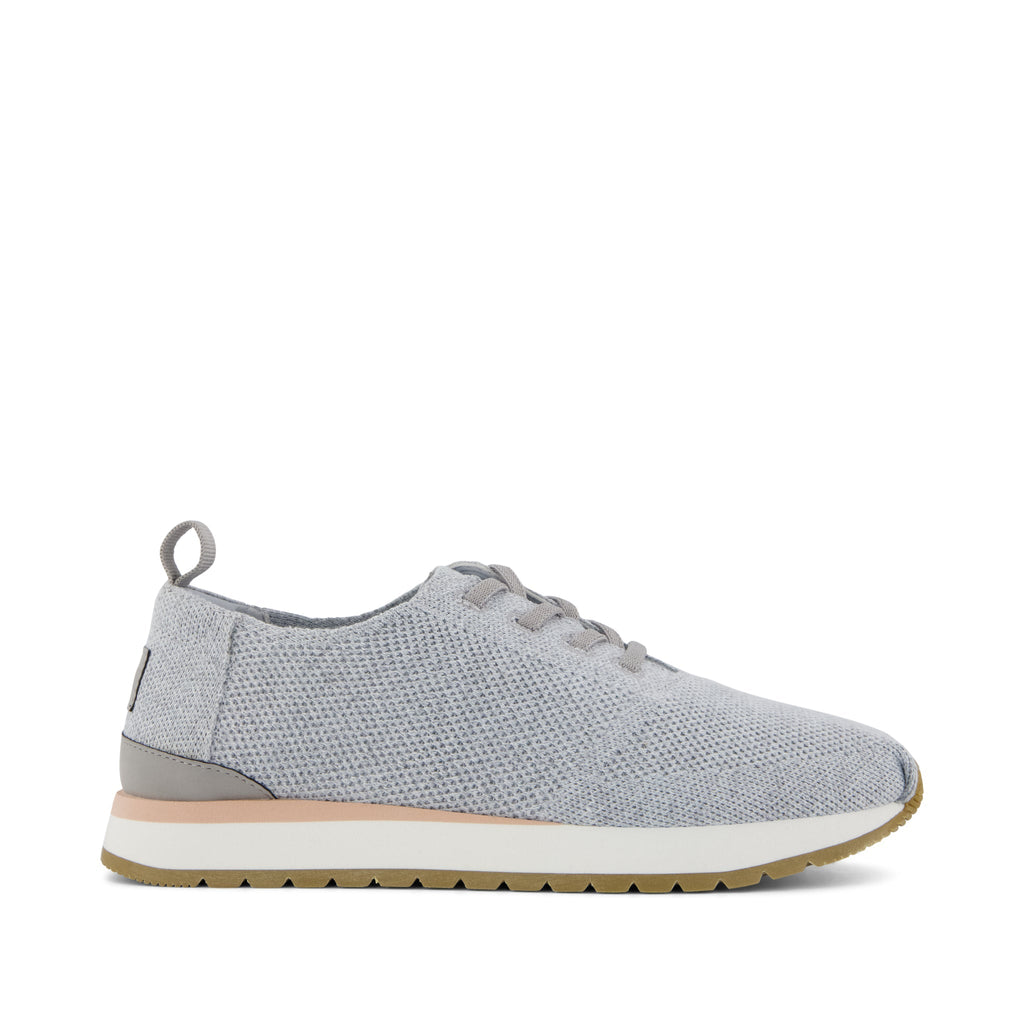 Womens Resident Plus Lace-Up Grey Knit - sneakers