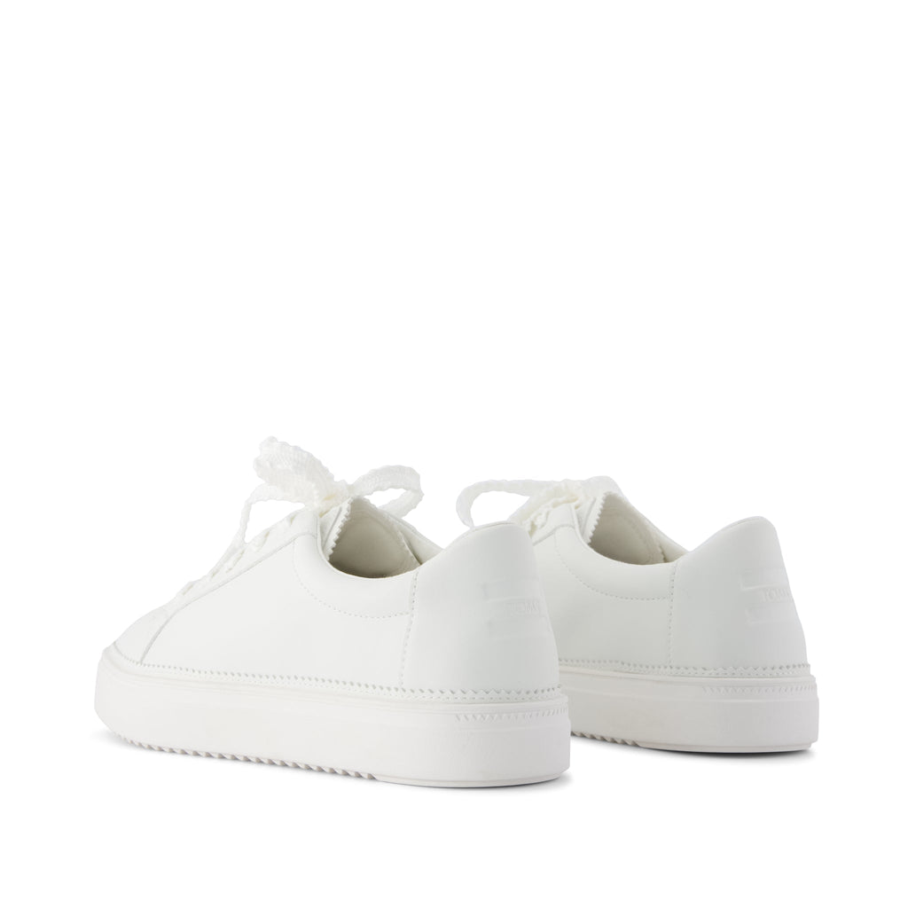 Womens Izzy Lace-Up Sneaker White Faux Leather - sneakers - view 4