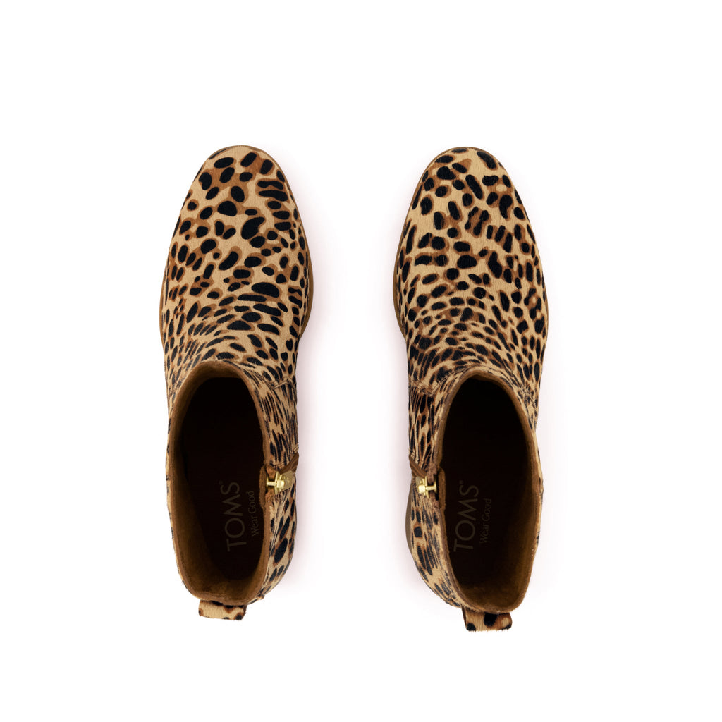 Womens Delilah Heeled Boot Brown Sugar Leopard Print Hair Leather - boots - view 6