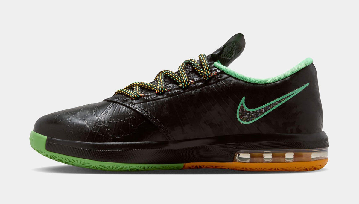 Zoom KD 6 Night Vision Grade School Basketball Shoes (Black/Multicolor/Light Lucid Green) Free Shipping - sneakers - view 3