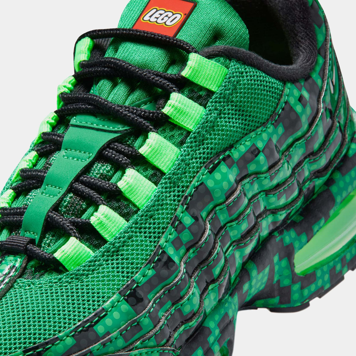 LEGO x Air Max 95 Lucky Green Grade School Lifestyle Shoes (Lucky Green/Metallic Silver/Black/Green Strike/Dark Concord) Free Shipping - sneakers - view 5